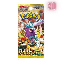 Pokemon Wild Force Japanese Booster Pack Bundle - 10 Packs - Deck Out Gaming