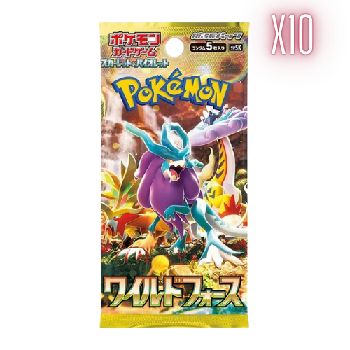 Pokemon Wild Force Japanese Booster Pack Bundle - 10 Packs