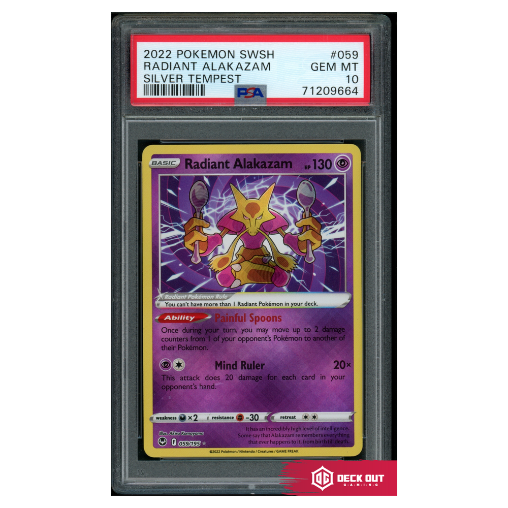 Radiant Alakazam - Silver Tempest - 059 - PSA 10 - 71209664 - Deck Out Gaming