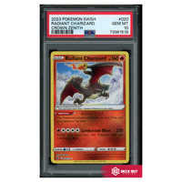 Radiant Charizard - Crown Zenith -  020 - PSA 10 - 73961518 - Deck Out Gaming