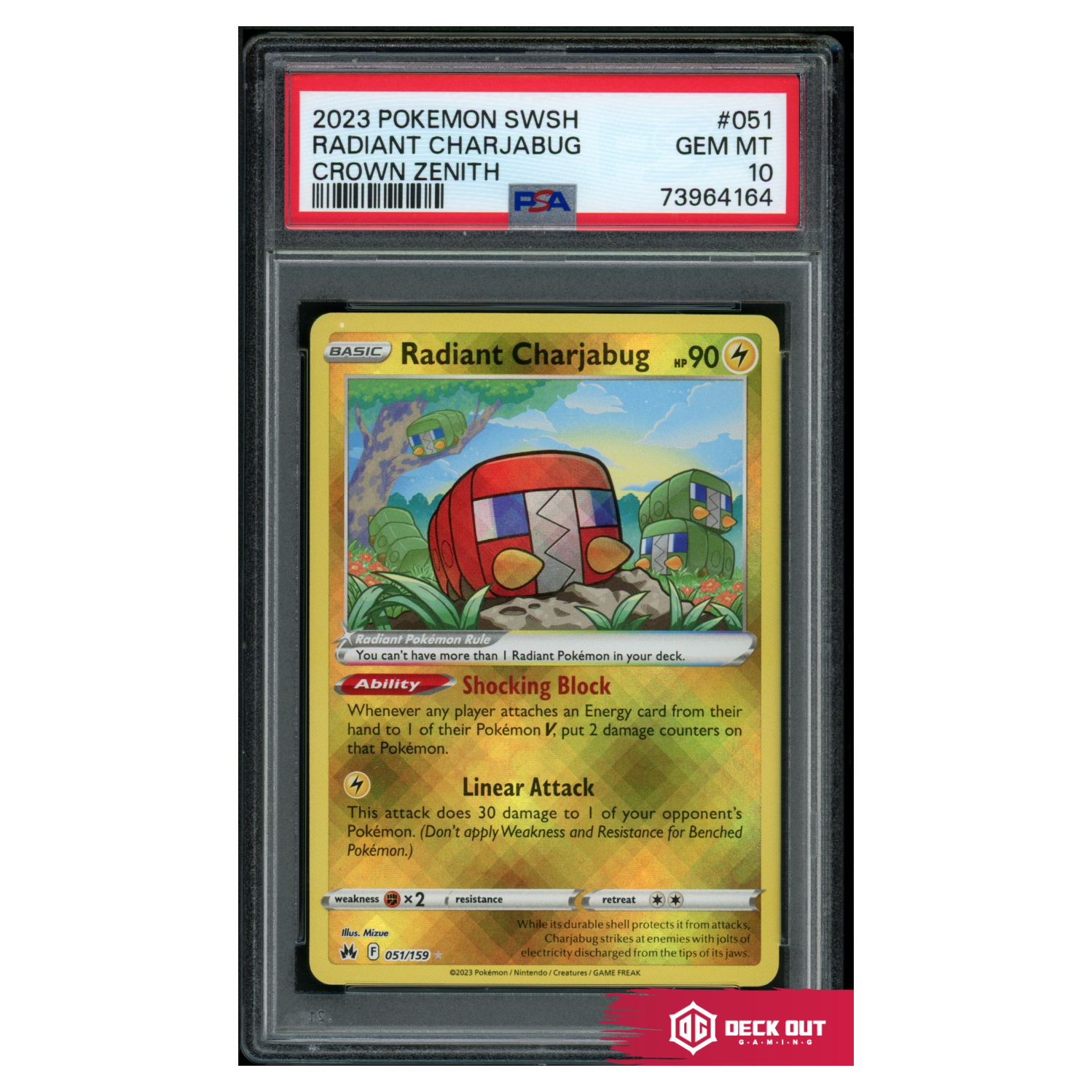 Radiant Charjabug - Crown Zenith - 051 - PSA 10 - 73964164