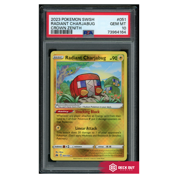 Radiant Charjabug - Crown Zenith - 051 - PSA 10 - 73964164 - Deck Out Gaming