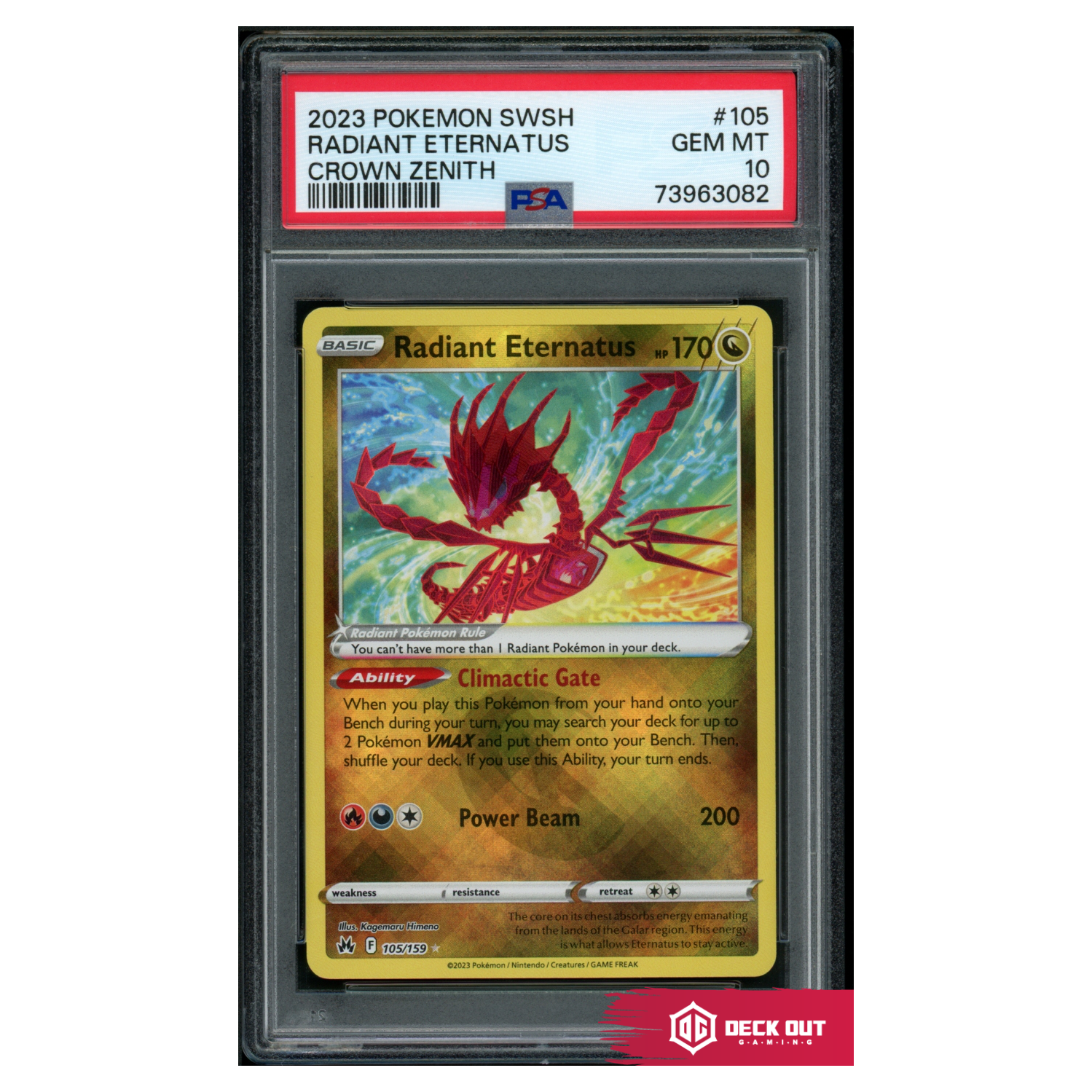 Radiant Eternatus - Crown Zenith - 105 - PSA 10 - 73963082 - Deck Out Gaming