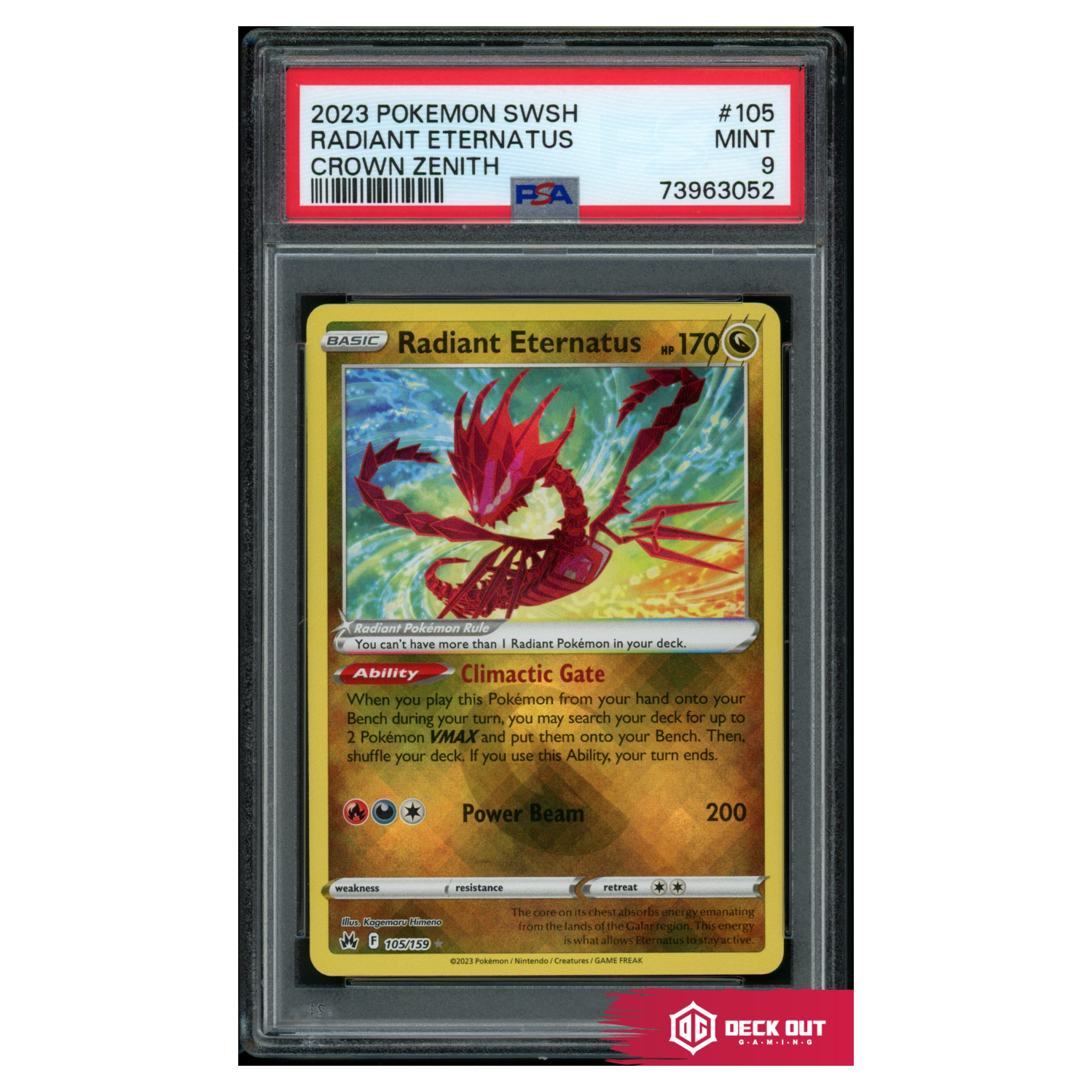 Radiant Eternatus - Crown Zenith - 105 - PSA 9 - 73963052 - Deck Out Gaming