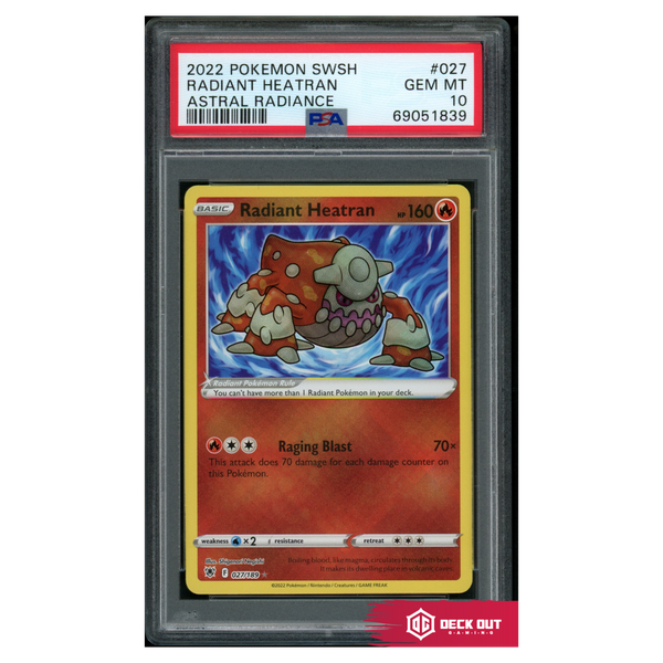 Radiant Heatran - Astral Radiance - 027 - PSA 10 - 69051839 - Deck Out Gaming