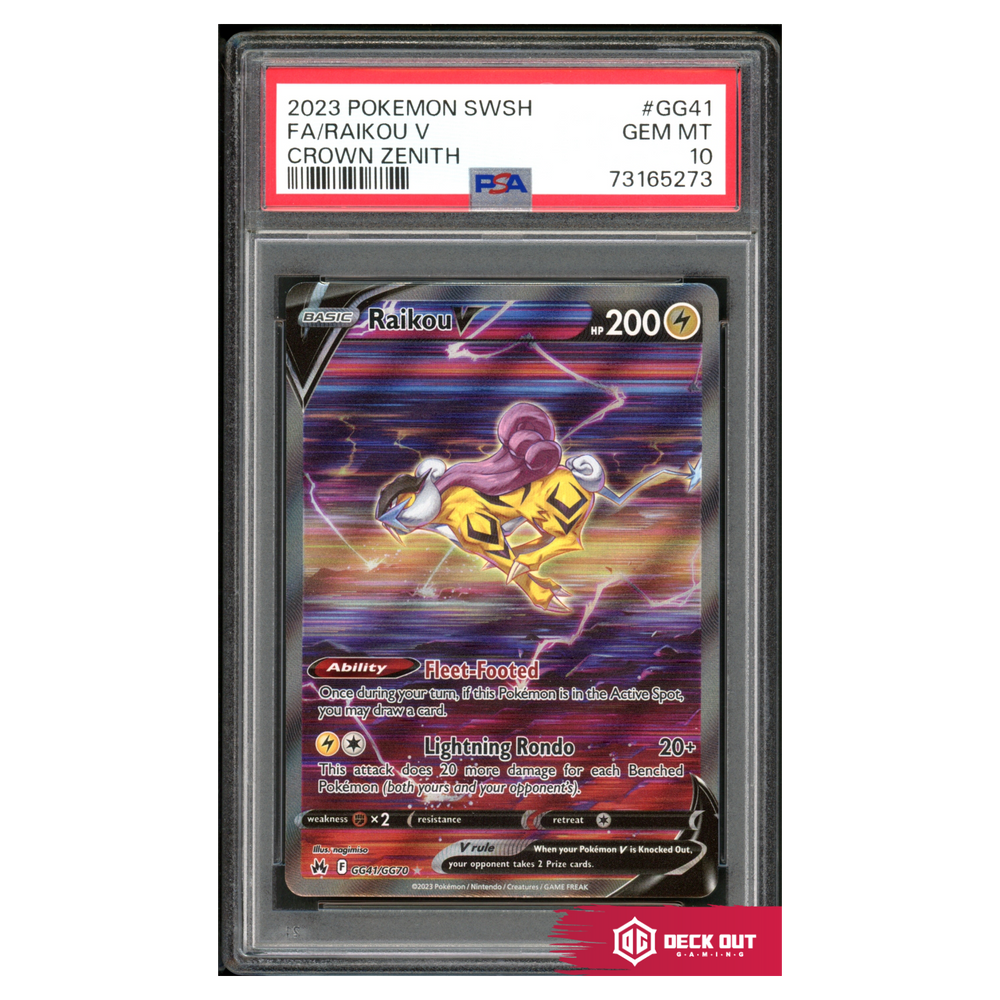 Raikou V - Crown Zenith - GG41 - PSA 10 - 73165273 - Deck Out Gaming