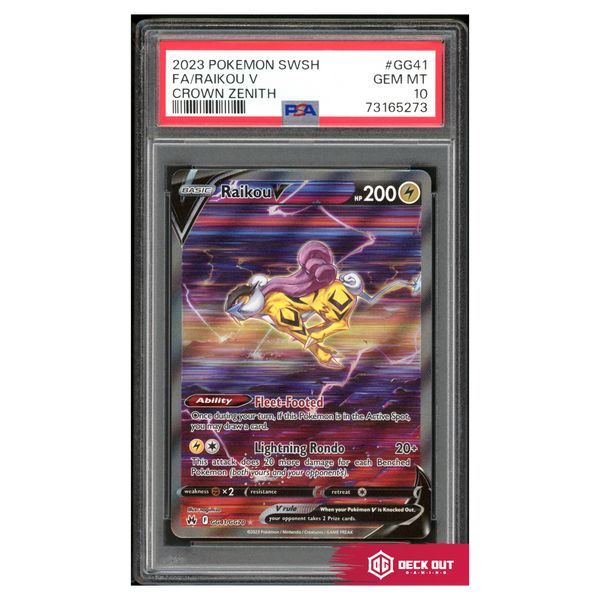 Raikou V - Crown Zenith - GG41 - PSA 10 - 73165273 - Deck Out Gaming