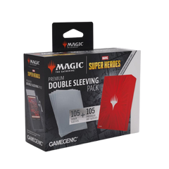Gamegenic: Double Sleeves - MTG Marvel Super Heroes - Comic Burst Red - Deck Out Gaming