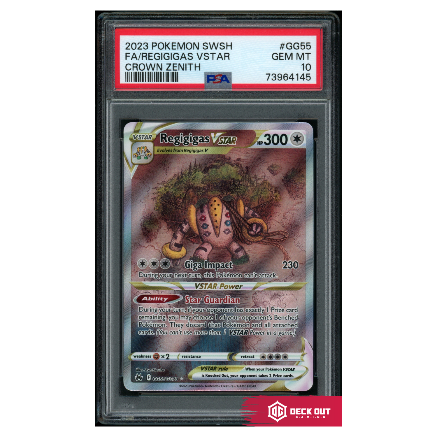 Regigigas VSTAR - Crown Zenith - GG55 - PSA 10 - 73964145 - Deck Out Gaming