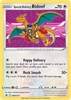 Special Delivery Bidoof SWSH177 [SWSH: Sword and Shield Promo] Holofoil - Sealed - Deck Out Gaming