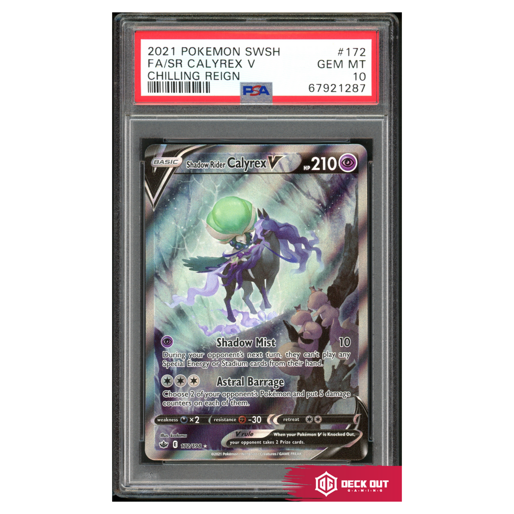 Shadow Rider Calyrex V - Chilling Reign - 172 - PSA 10 - 67921287 - Deck Out Gaming