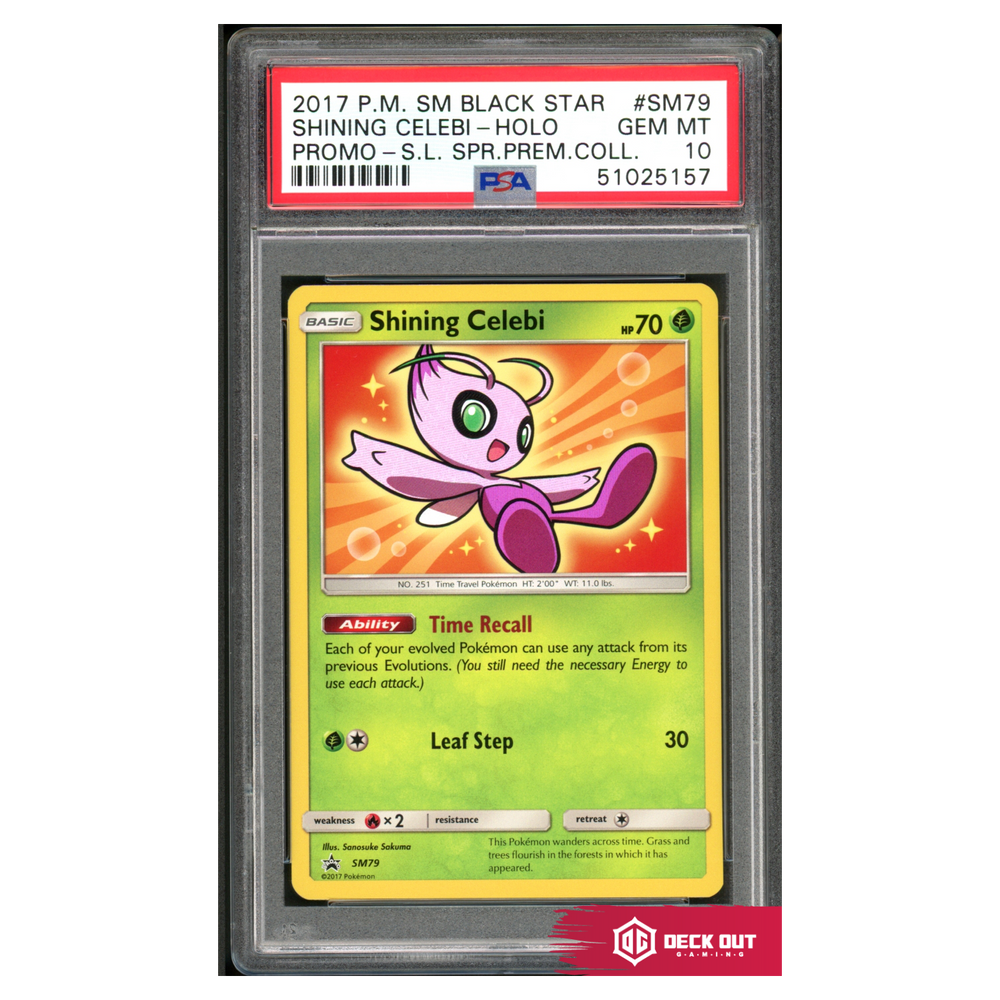 Shining Celebi - SM Promos - SM79 - PSA 10 - 51025157 - Deck Out Gaming