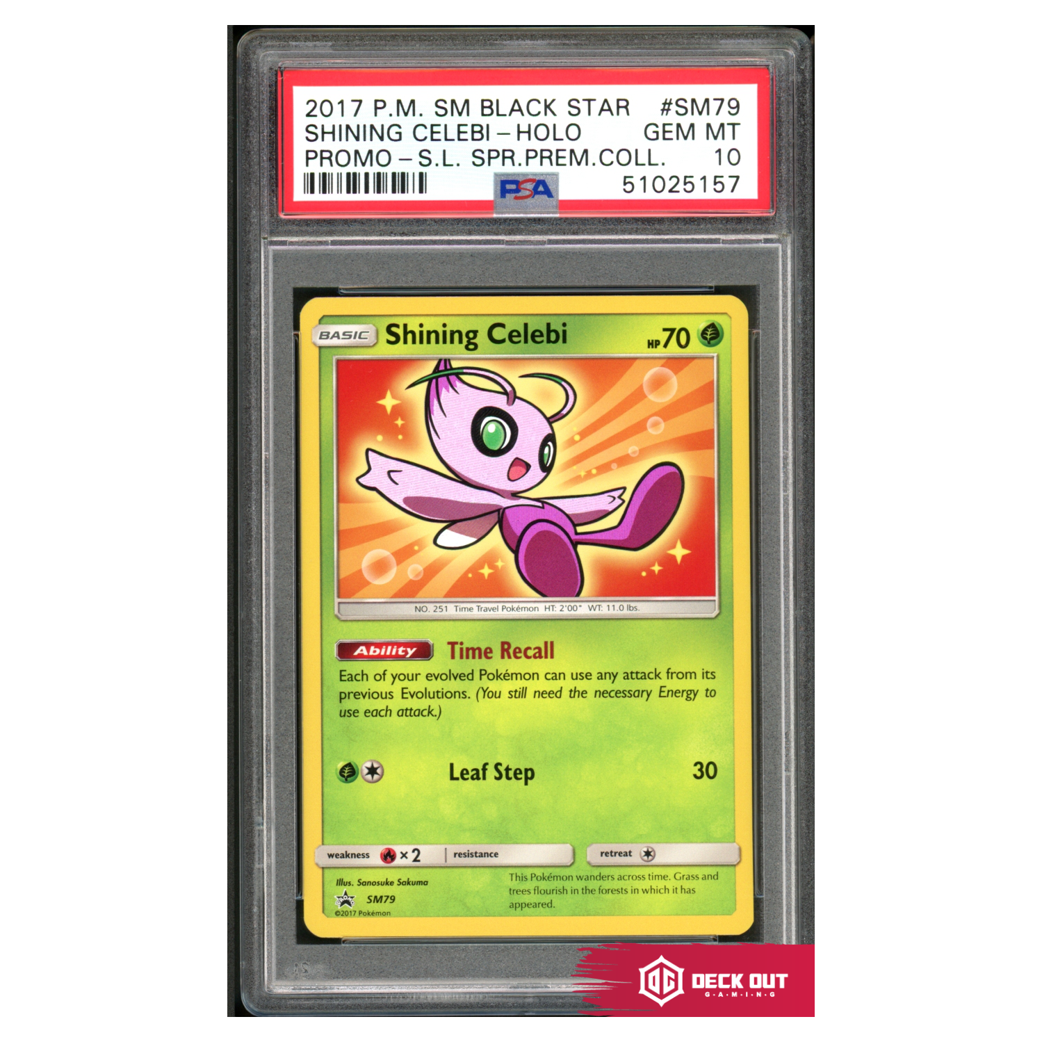 Shining Celebi - SM Promos - SM79 - PSA 10 - 51025157 - Deck Out Gaming