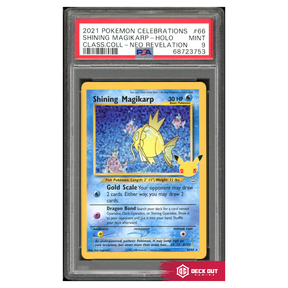 Shining Magikarp - Celebrations Classic Collection - 66 - PSA 9 - 68723753 - Deck Out Gaming