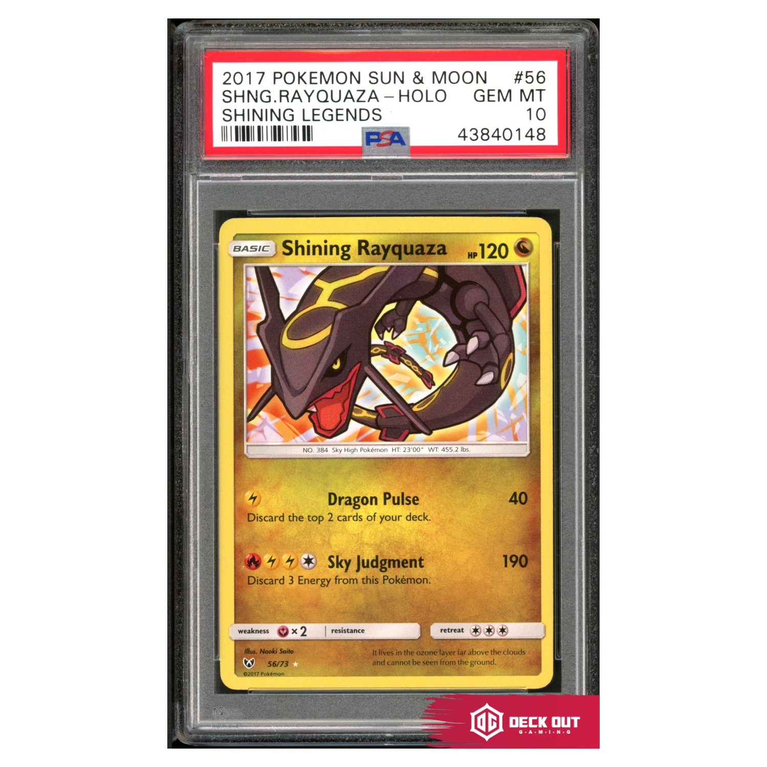 Shining Rayquaza - Shining Legends - 56 - PSA 10 - 43840148 - Deck Out Gaming