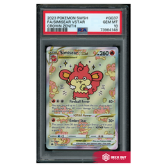 Simisear VSTAR - Crown Zenith - GG37 - PSA 10 - 73964148 - Deck Out Gaming