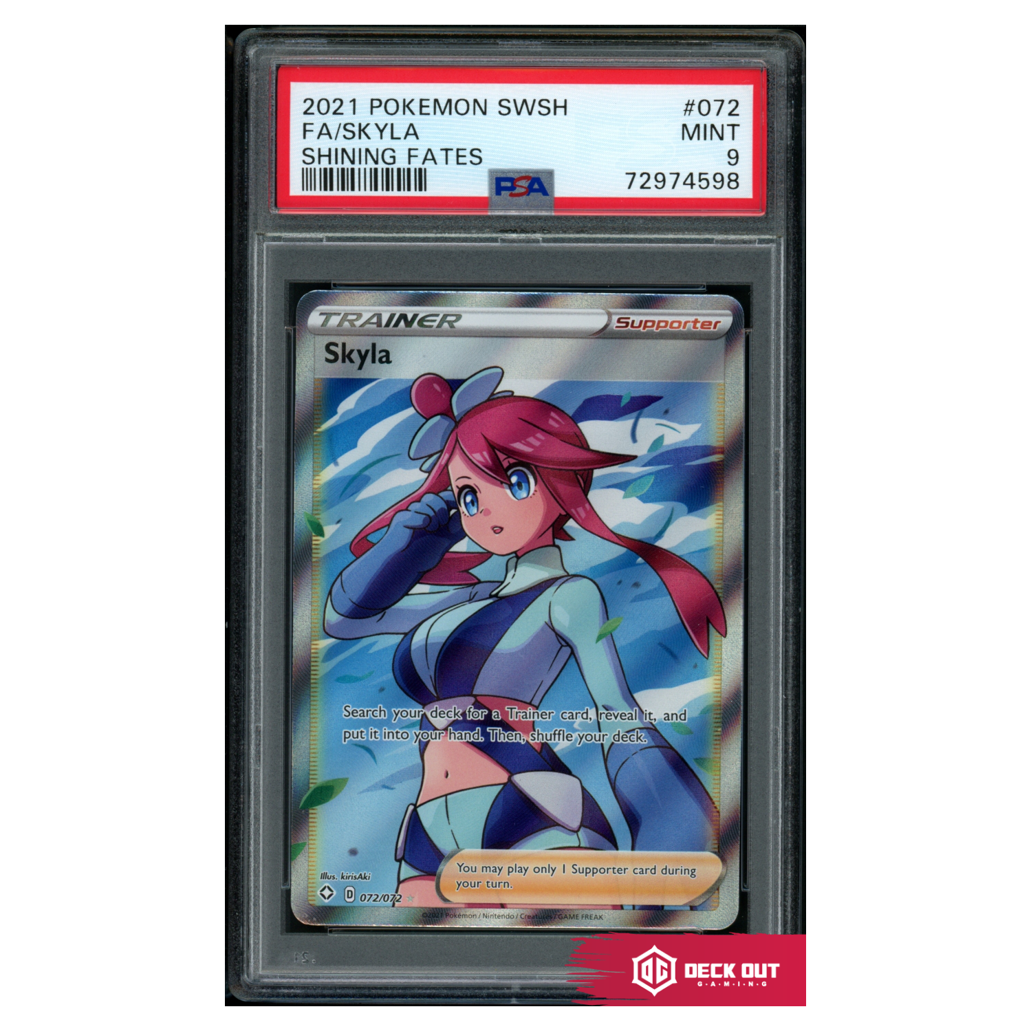 Skyla - Shining Fates - 072 - PSA 9 - 72974598 - Deck Out Gaming