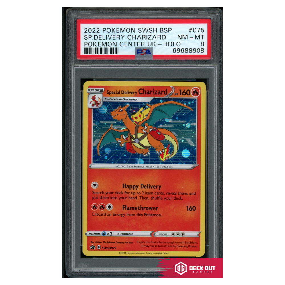 Special Delivery Charizard - SWSH Promos - SWSH075 - PSA 8 - 69688908 - Deck Out Gaming