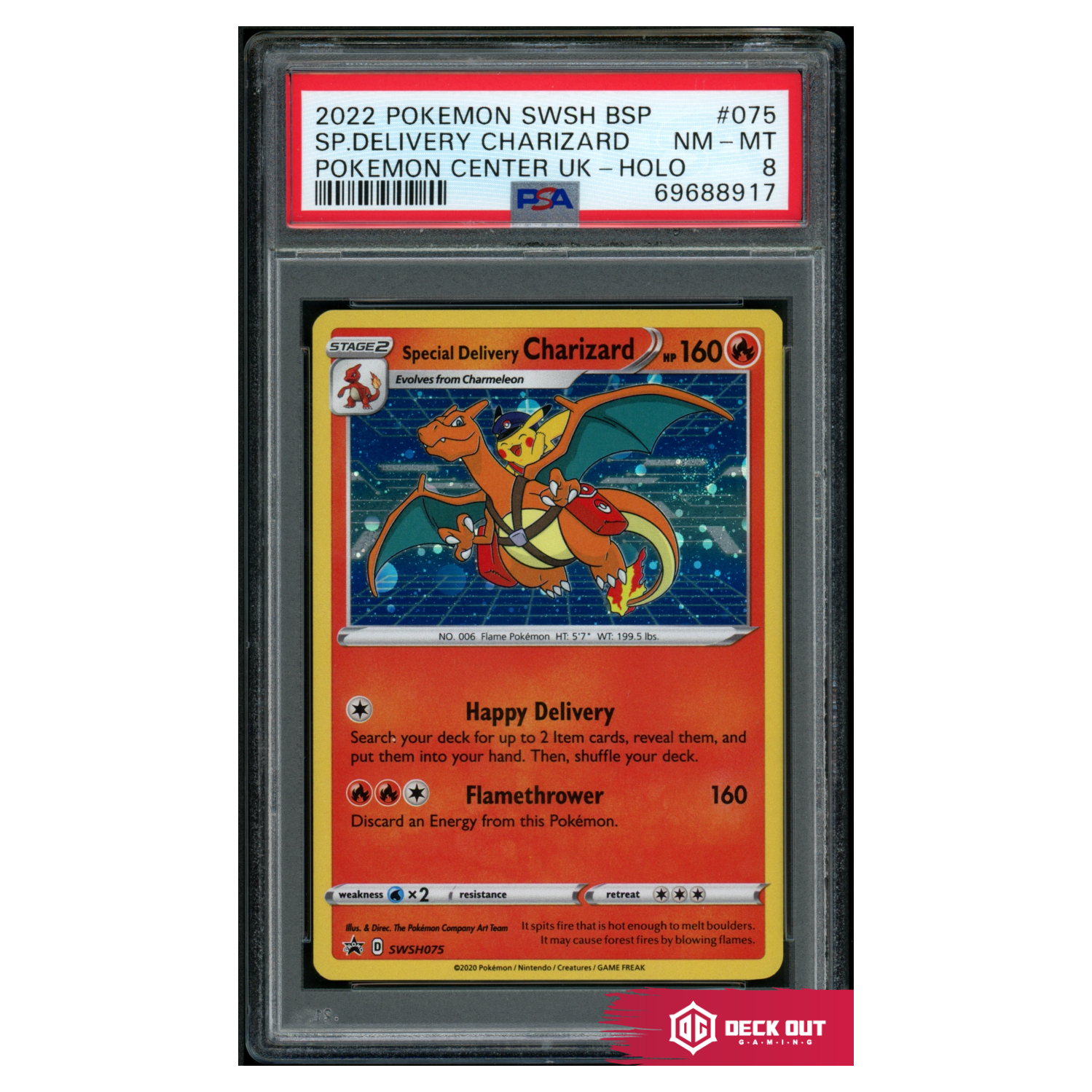 Special Delivery Charizard - SWSH Promos - SWSH075 - PSA 8 - 69688917 - Deck Out Gaming