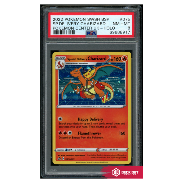 Special Delivery Charizard - SWSH Promos - SWSH075 - PSA 8 - 69688917 - Deck Out Gaming