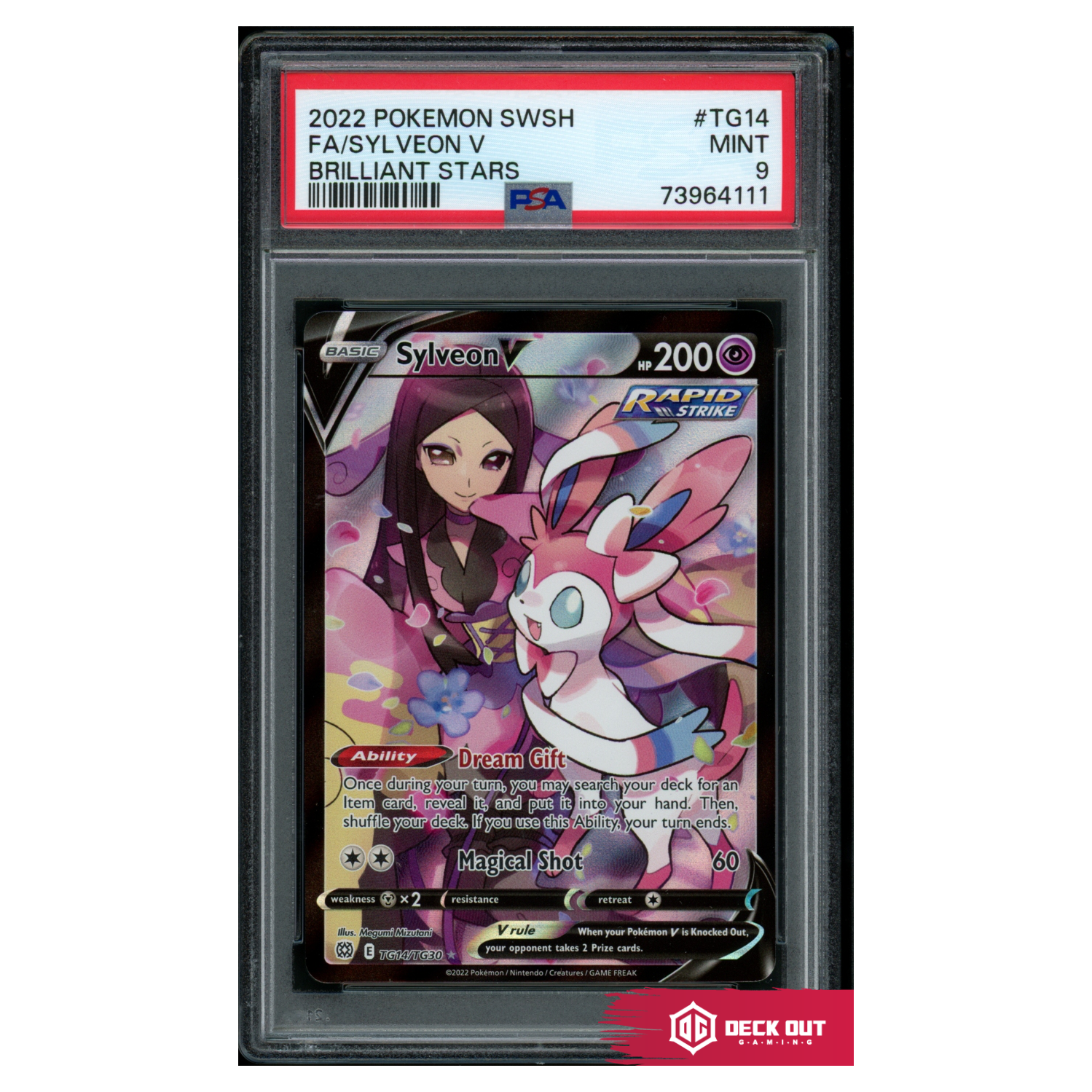 Sylveon V - Brilliant Stars - TG14 - PSA 9 - 73964111 - Deck Out Gaming