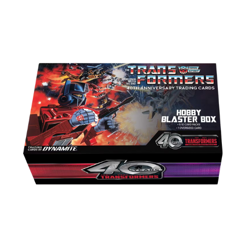 Transformers 40th Anniversary Trading Card Blaster Box (Pre-Order Ships September 2024) - Deck Out Gaming