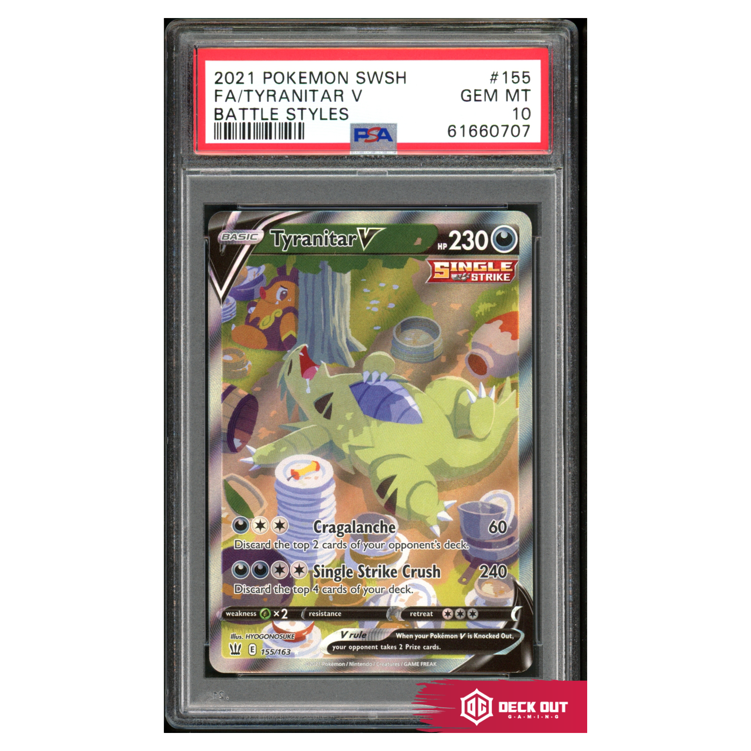 Tyranitar V - Battle Styles - 155 - PSA 10 - 61660707 - Deck Out Gaming