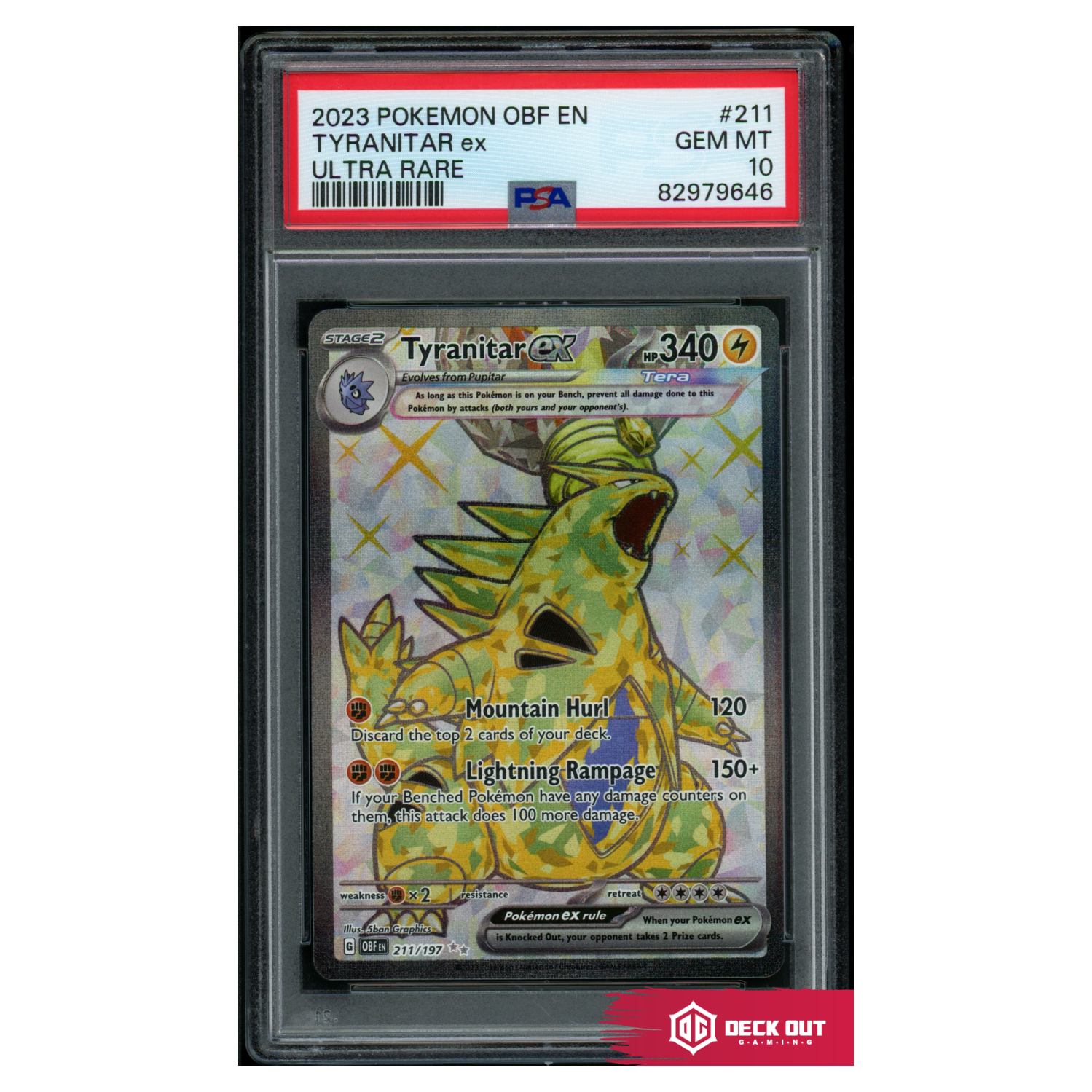 Tyranitar ex - Obsidian Flames - 211 - PSA 10 - 82979646 - Deck Out Gaming