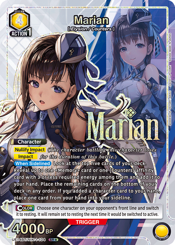 Marian (104) (SR*) (UE14BT/NIK-1-104) [UE14BT: GODDESS OF VICTORY: NIKKE] Foil - Deck Out Gaming