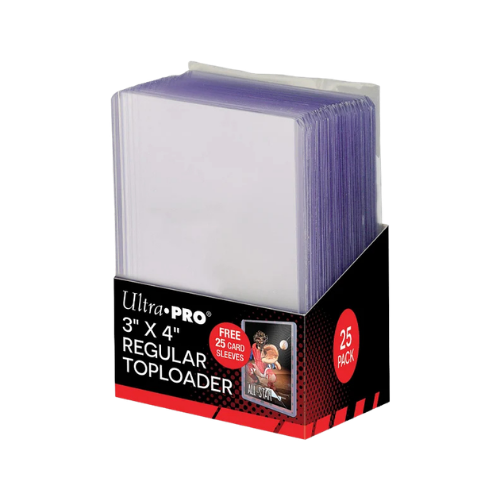 Ultra Pro Regular Toploaders With Sleeves - 3"x4" - 25 Count-1