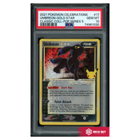 Umbreon (Gold Star) - Celebrations Classic Collection - 17 - PSA 10 - 74961030 - Deck Out Gaming