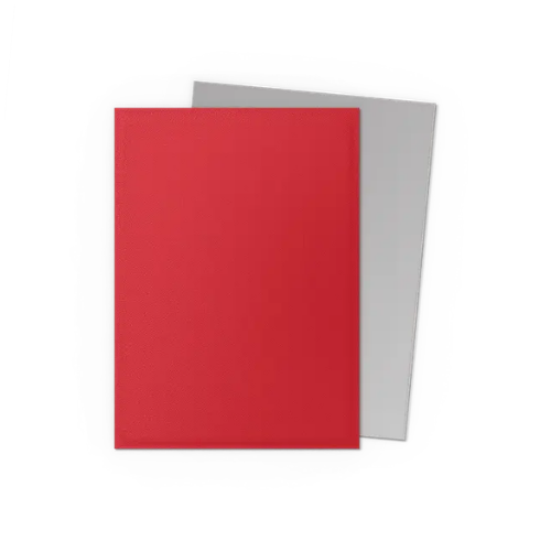 Dragon Shield Standard Size Dual Matte Sleeves - Crimson & Silver - 100 Count - Deck Out Gaming