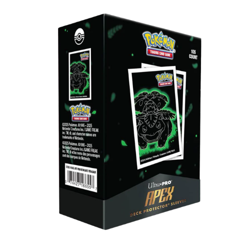 Pokemon APEX Deck Protector Sleeves - 105 Count - Neon Kanto Venusaur - Deck Out Gaming