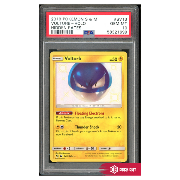 Voltorb - Hidden Fates - SV13 - PSA 10 - 58321699 - Deck Out Gaming