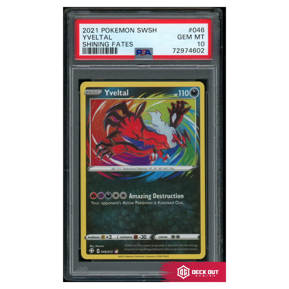 Yveltal - Shining Fates - 046 - PSA 10 - 72974602 - Deck Out Gaming