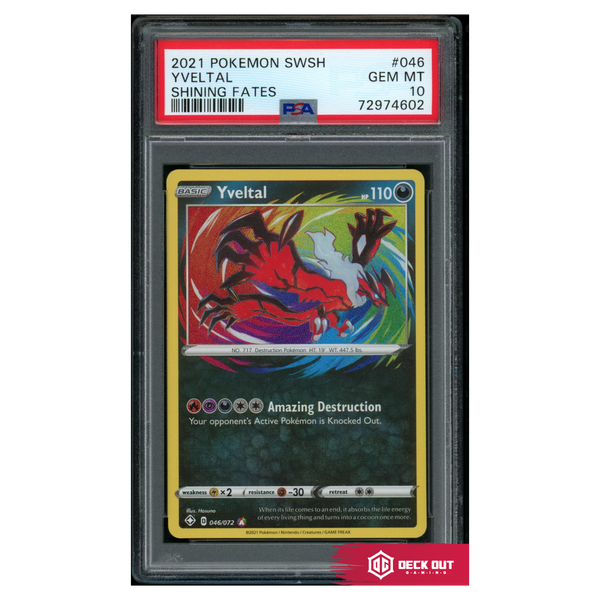 Yveltal - Shining Fates - 046 - PSA 10 - 72974602 - Deck Out Gaming