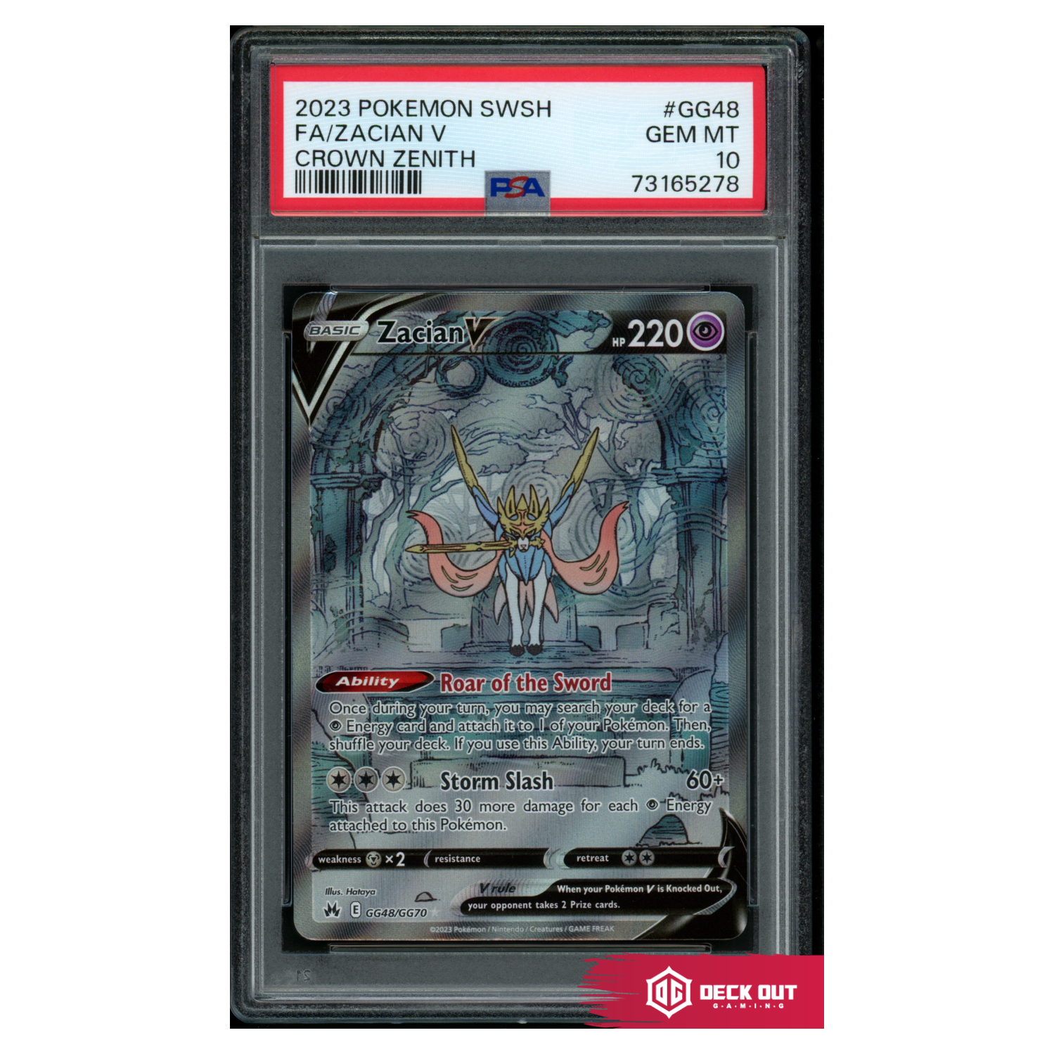 Zacian V - Crown Zenith - GG48 - PSA 10 - 73165278 - Deck Out Gaming