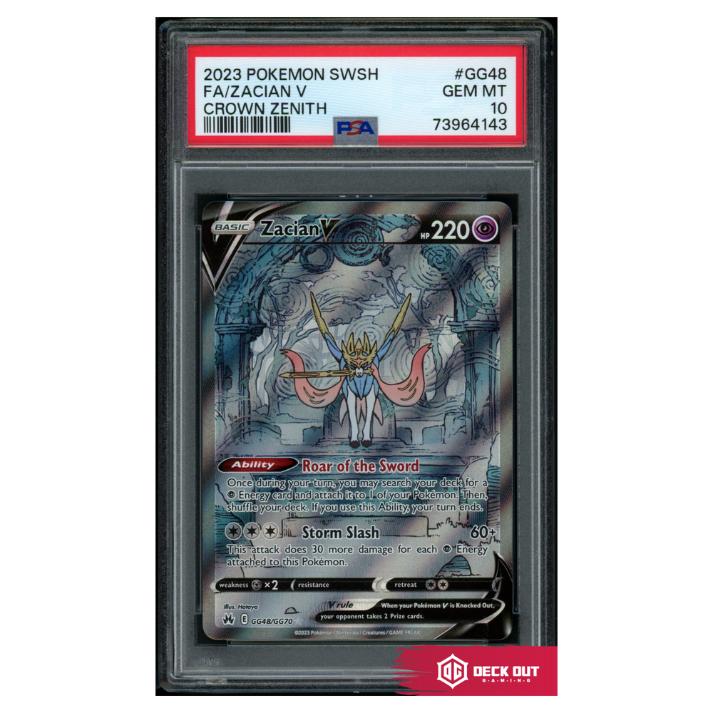 Zacian V - Crown Zenith - GG48 - PSA 10 - 73964143 - Deck Out Gaming