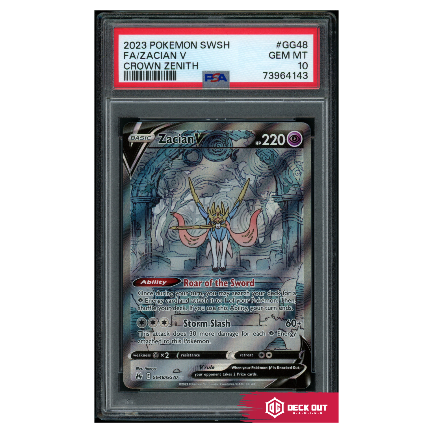 Zacian V - Crown Zenith - GG48 - PSA 10 - 73964143 - Deck Out Gaming