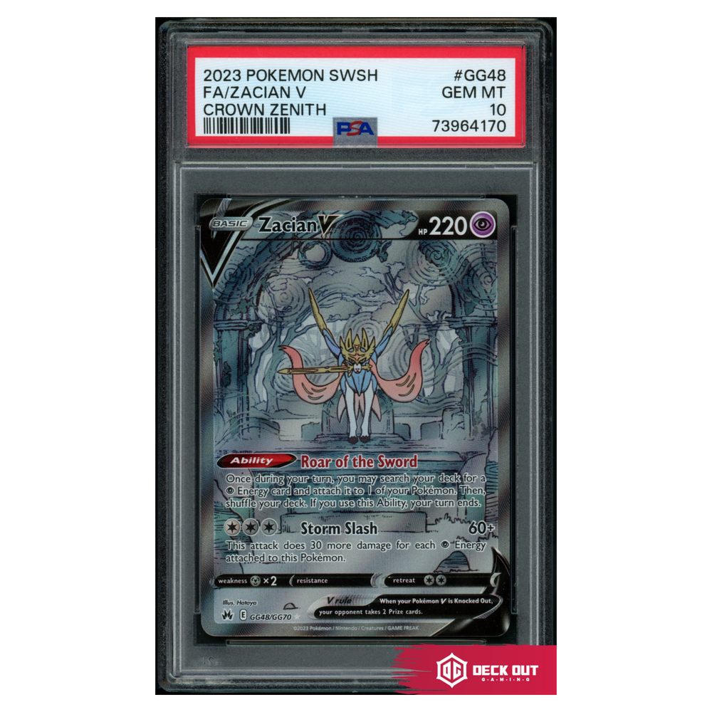 Zacian V - Crown Zenith - GG48 - PSA 10 - 73964170 - Deck Out Gaming