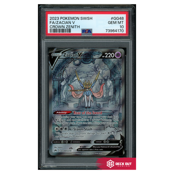 Zacian V - Crown Zenith - GG48 - PSA 10 - 73964170 - Deck Out Gaming