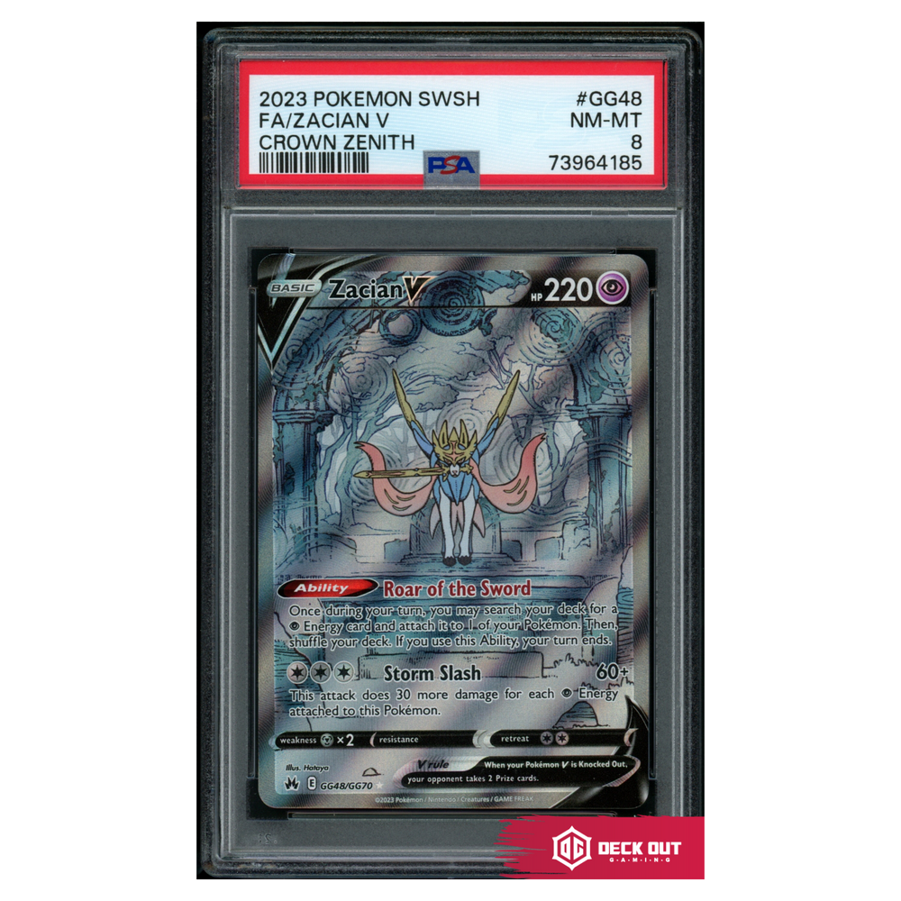 Zacian V - Crown Zenith - GG48 - PSA 8 - 73964185 - Deck Out Gaming