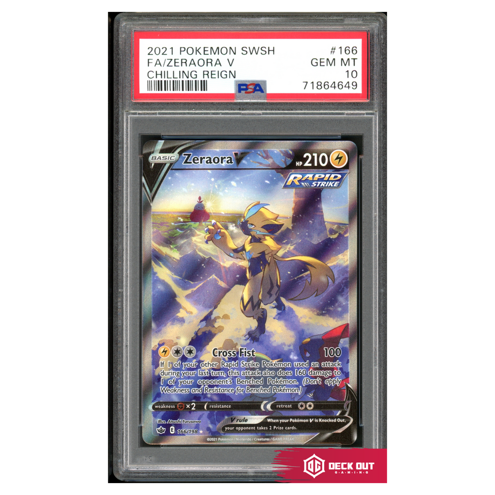 Zeraora V - Chilling Reign - 166 - PSA 10 - 71864649 - Deck Out Gaming