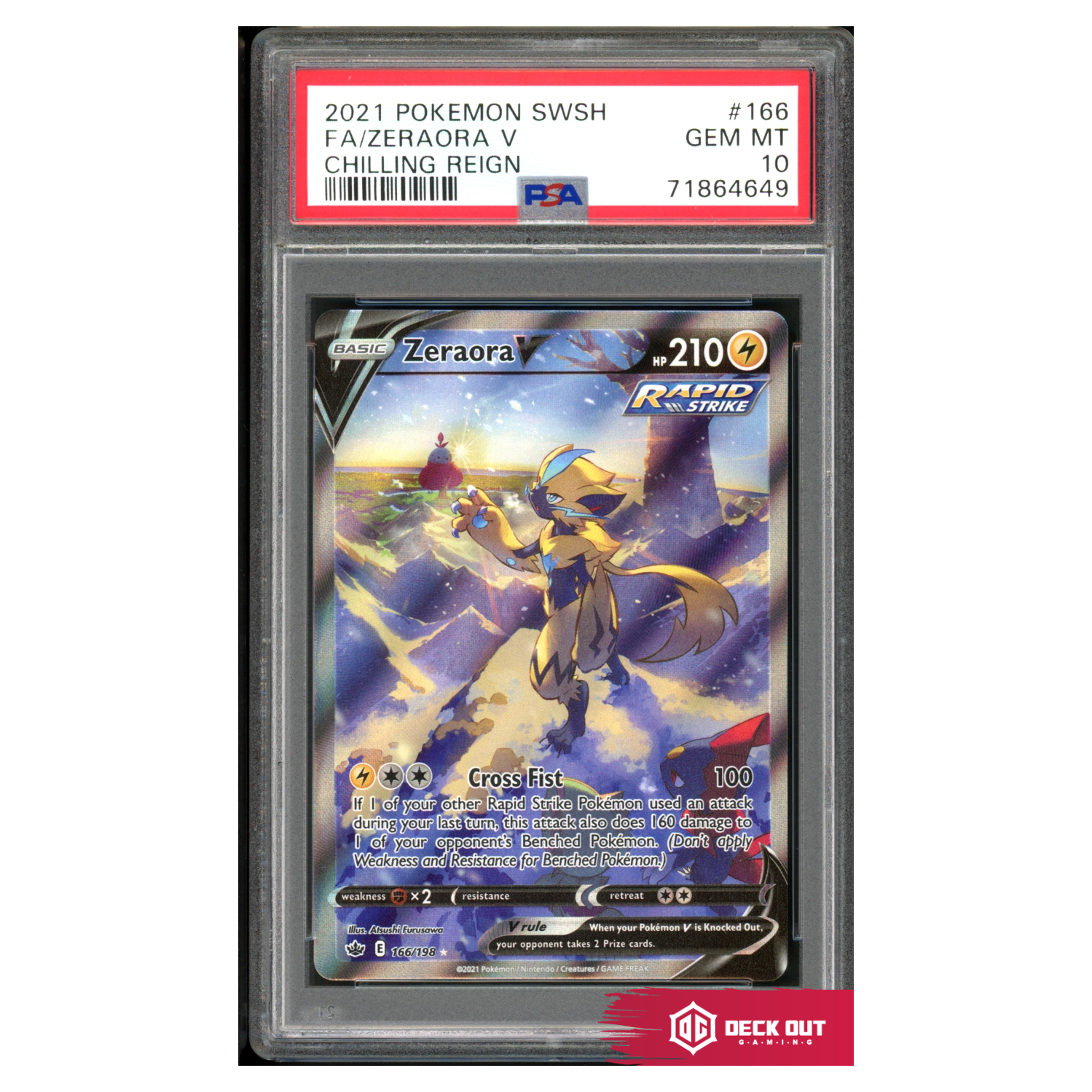 Zeraora V - Chilling Reign - 166 - PSA 10 - 71864649 - Deck Out Gaming