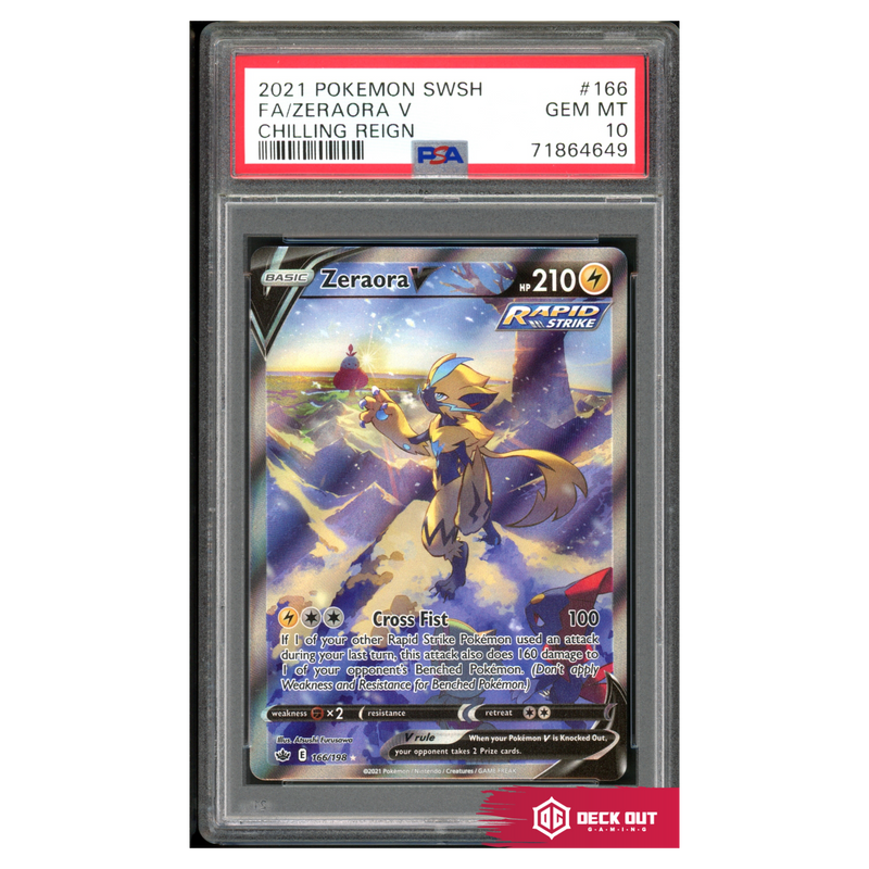 Zeraora V - Chilling Reign - 166 - PSA 10 - 71864649 - Deck Out Gaming