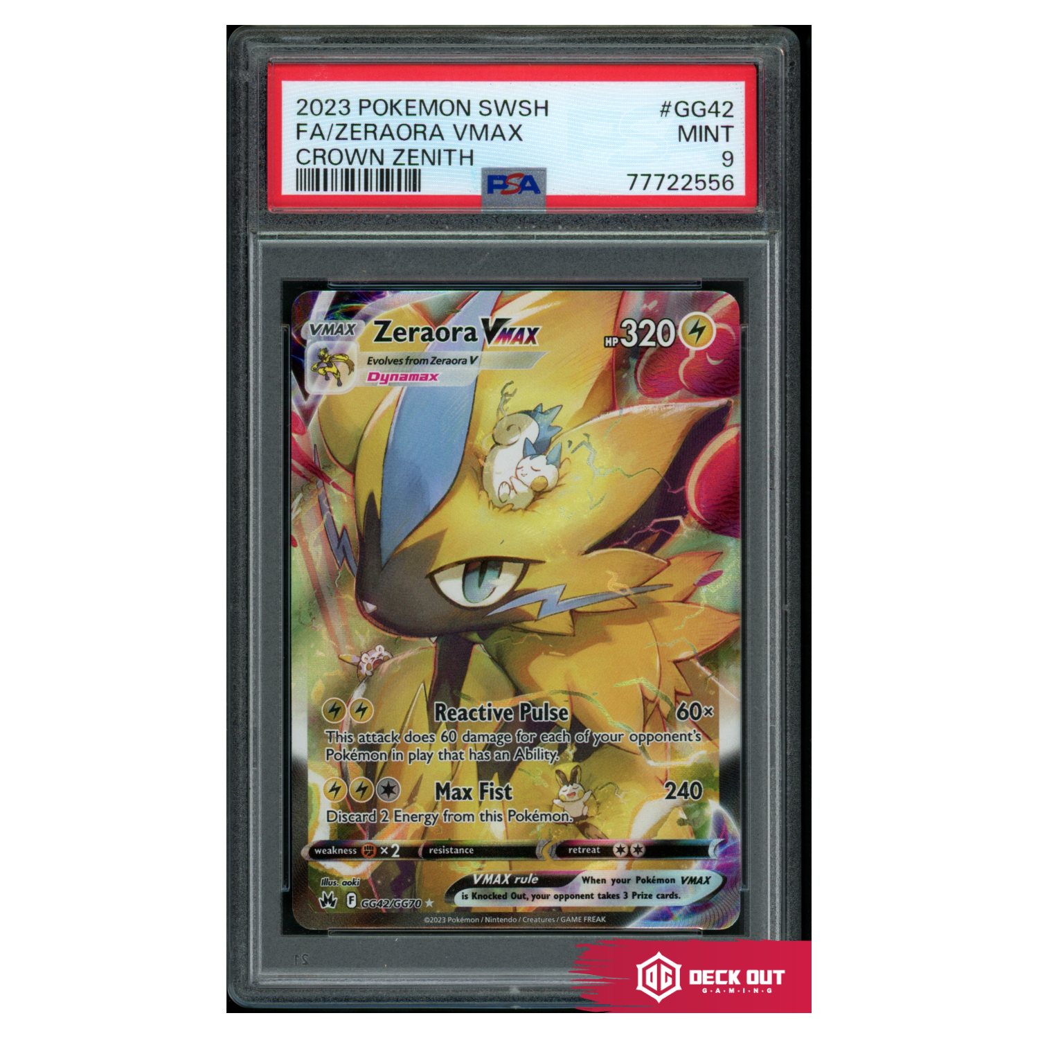 Zeraora VMAX - Crown Zenith - GG42 - PSA 9 - 77722556 - Deck Out Gaming