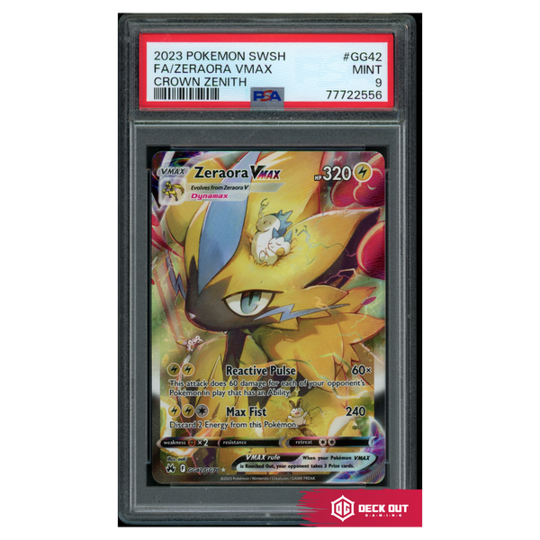 Zeraora VMAX - Crown Zenith - GG42 - PSA 9 - 77722556 - Deck Out Gaming