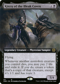 Kinzu of the Bleak Coven (Extended Art) (411) [Phyrexia: All Will Be One] foil - Deck Out Gaming