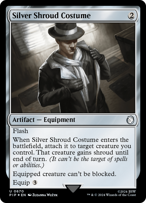 Silver Shroud Costume (Surge Foil) (670) [Fallout] foil - Deck Out Gaming