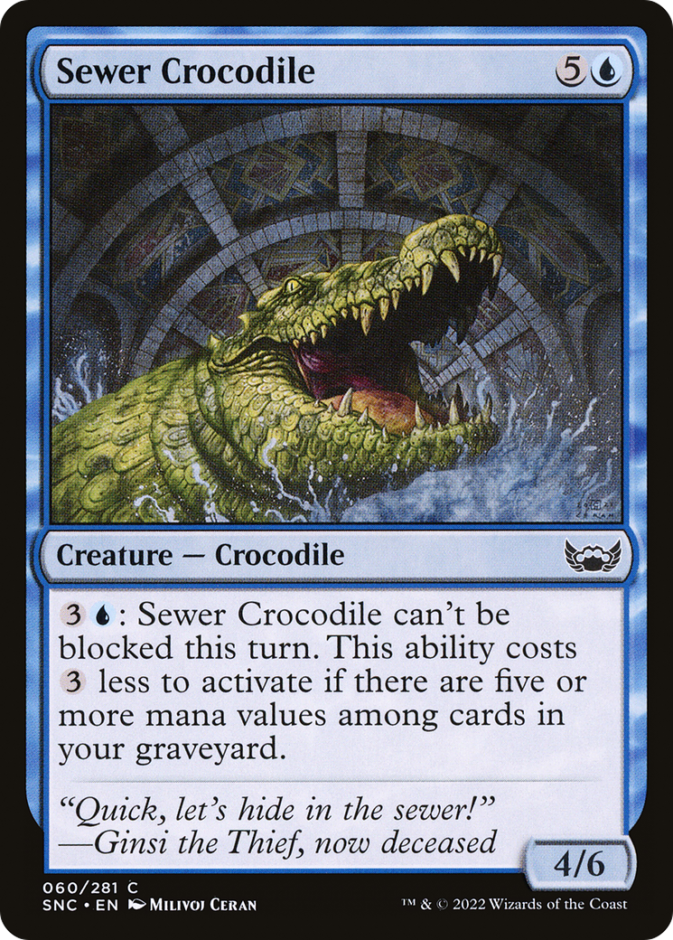 Sewer Crocodile (60) [Streets of New Capenna] foil - Deck Out Gaming